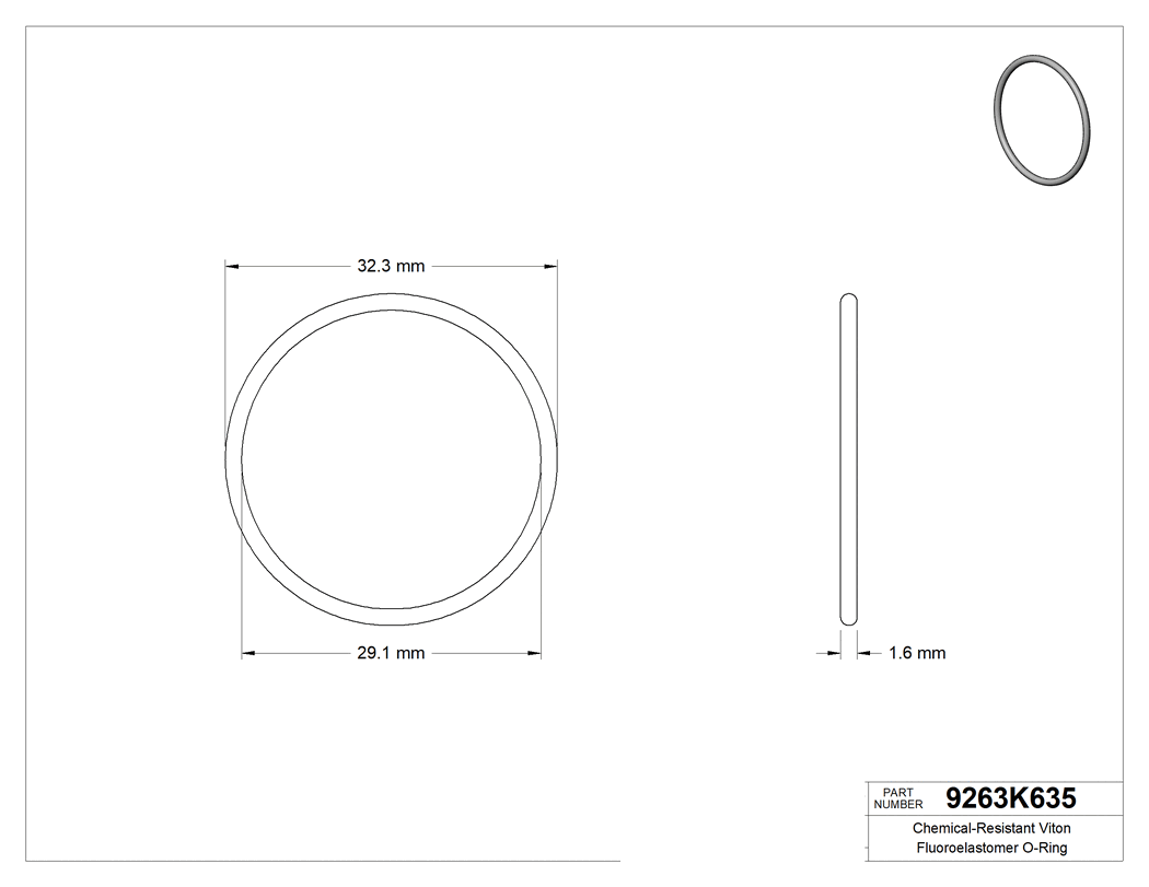 Technical drawing - 9263K635